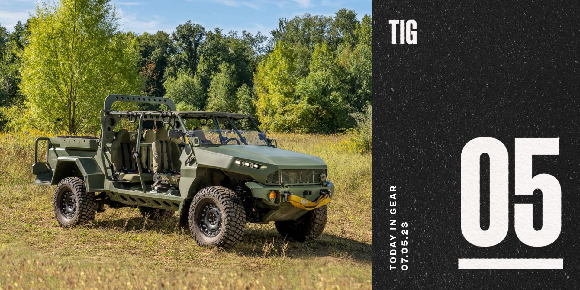 today in gear july 5 2023 gm defense llc all electric military concept vehicle