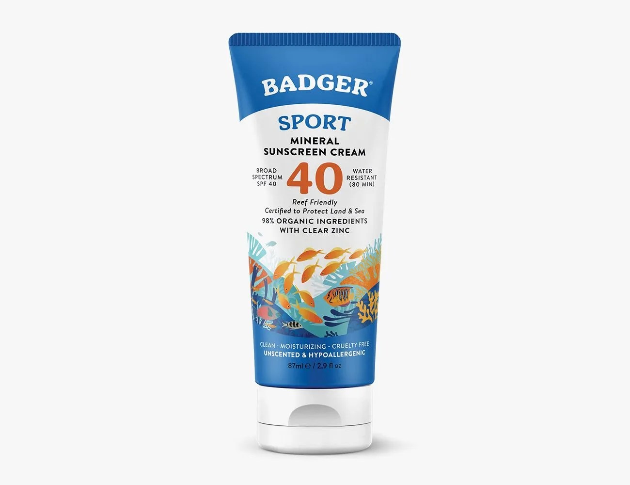 badger reef safe sunscreen, spf 40