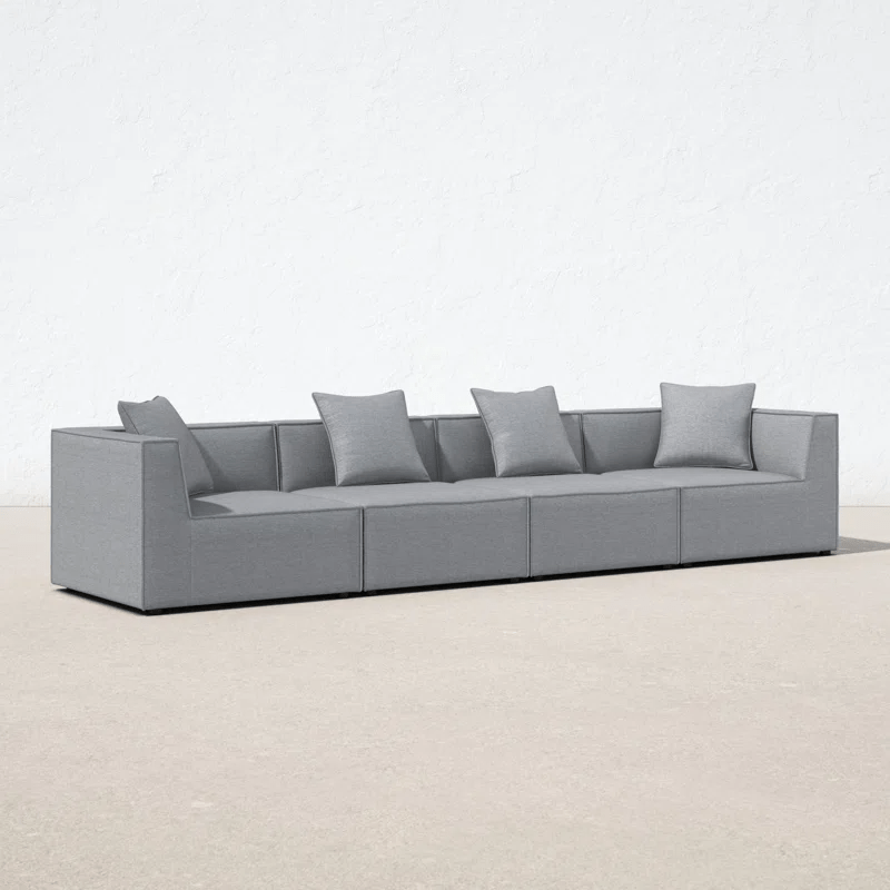 Rhys 138'' Metal Outdoor Sofa