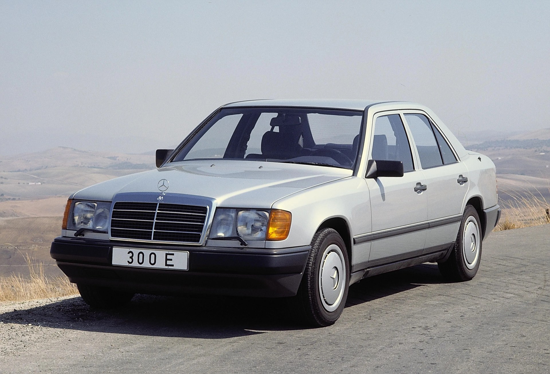 mercedes 300 e sedan on road