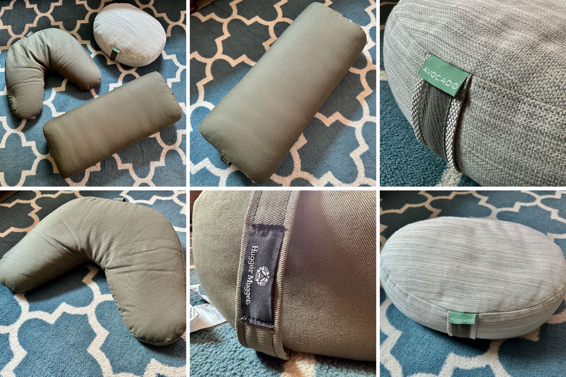 collage of meditation pillows