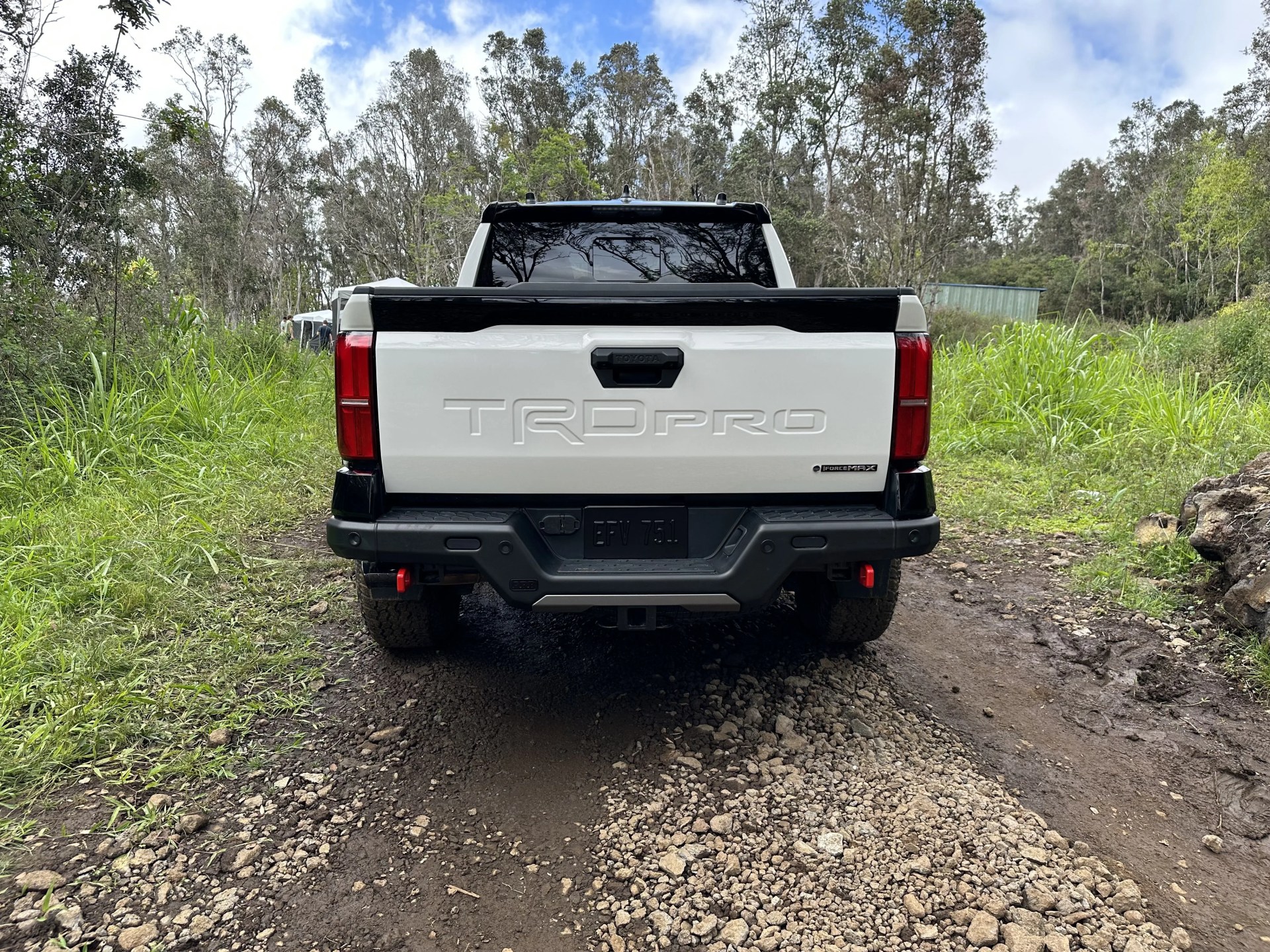 toyota tacoma trd pro from the rear