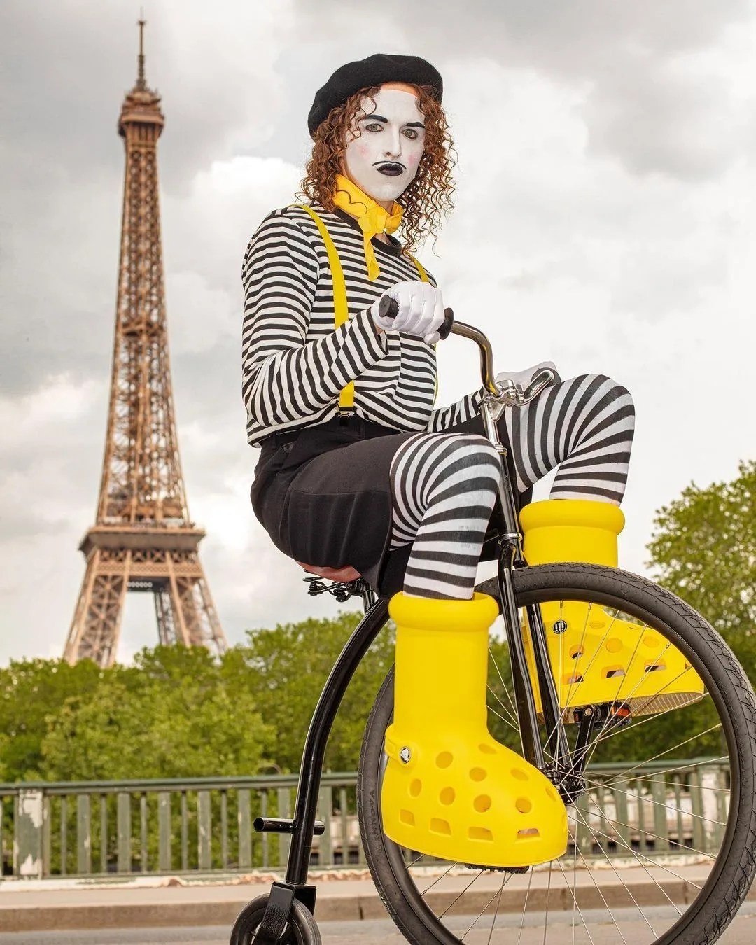 mschf x crocs big yellow boots