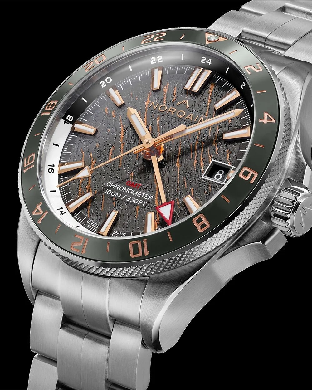norqain neverest gmt glacier 41mm watch