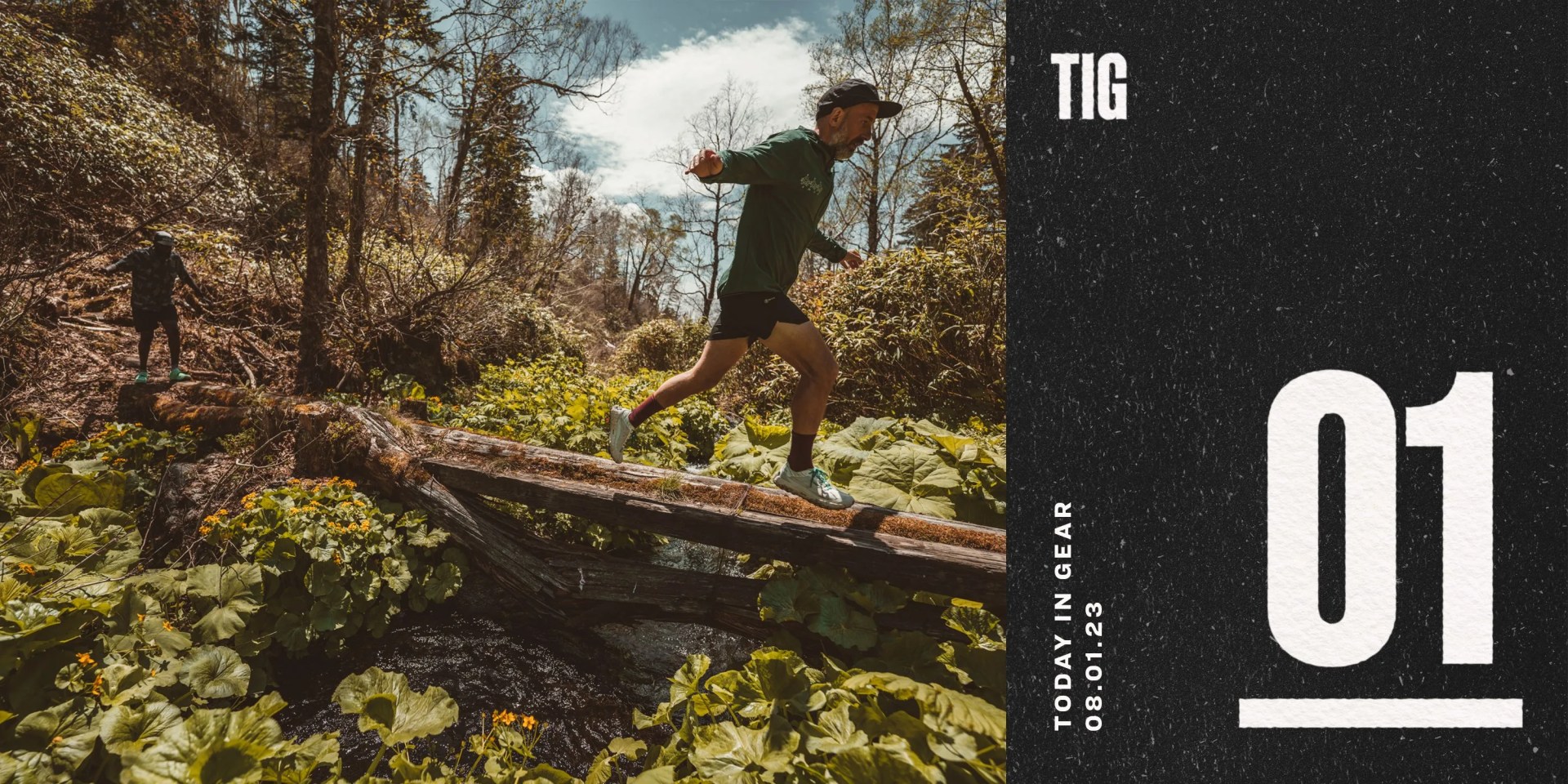 today in gear august 1 2023 roark two men running across log