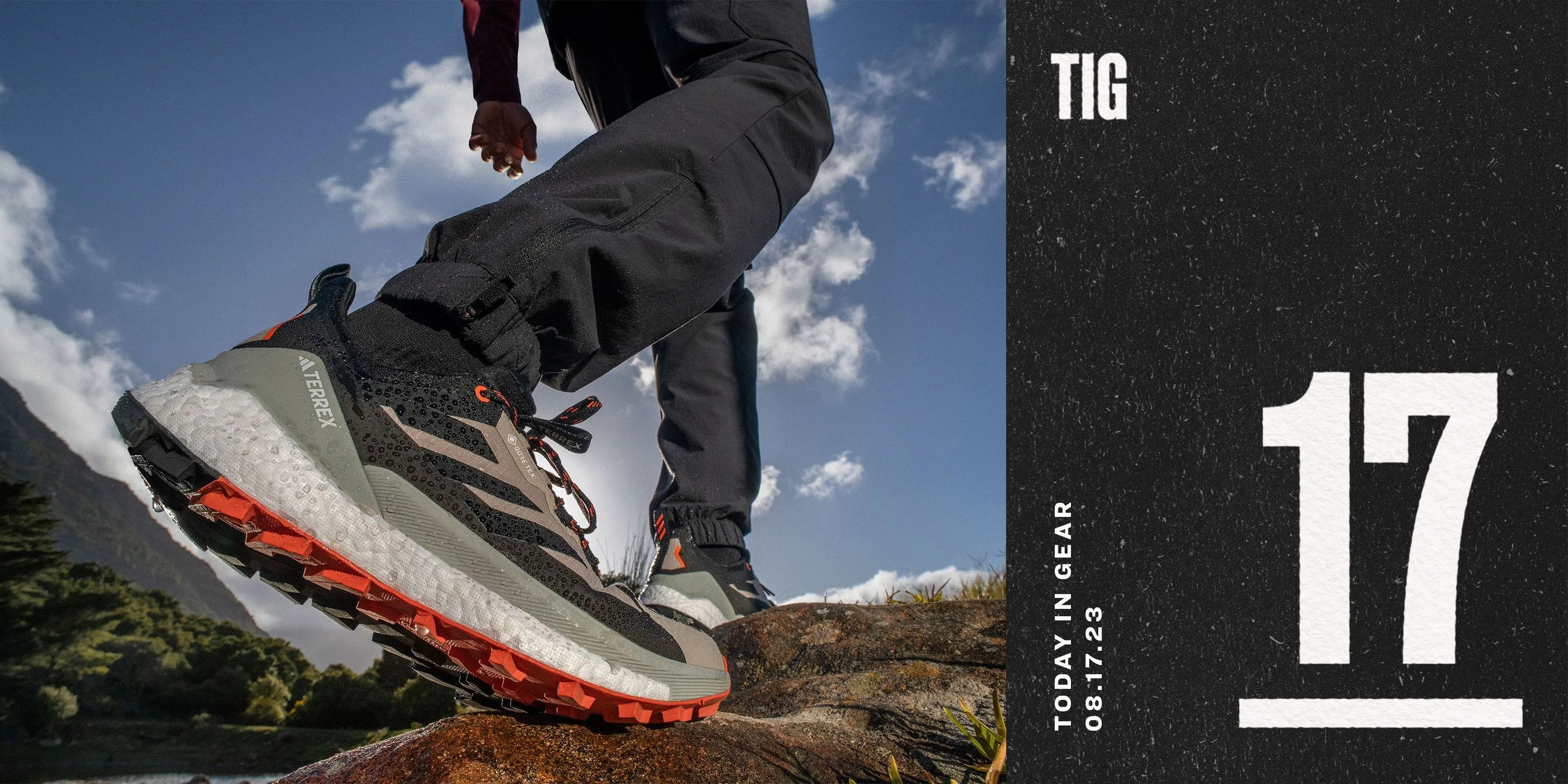 today in gear august 17 2023 man wearing adidas free hiker sneakers