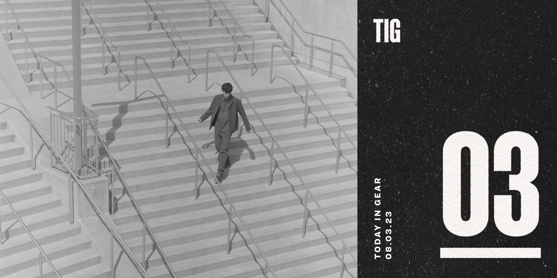 today in gear august 3 2023 man walking down steps wearing arc'teryx veilance collection