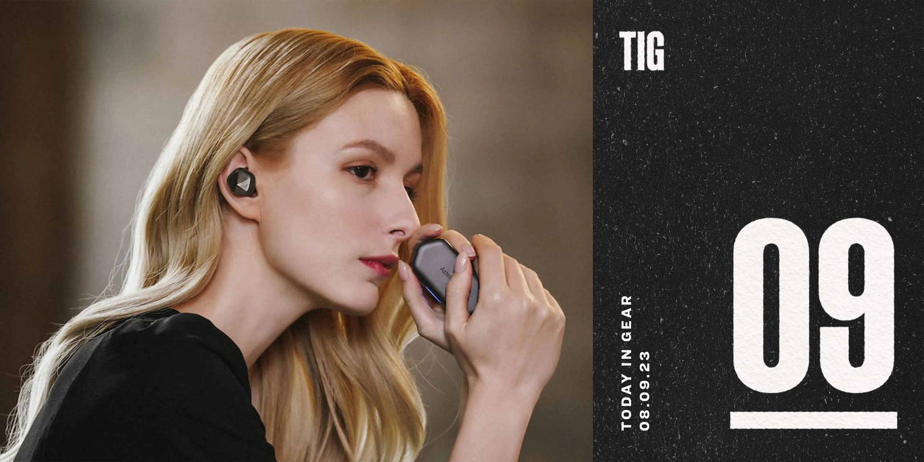today in gear august 9 2023 woman wearing astell and kern ak uw100mkii earbuds