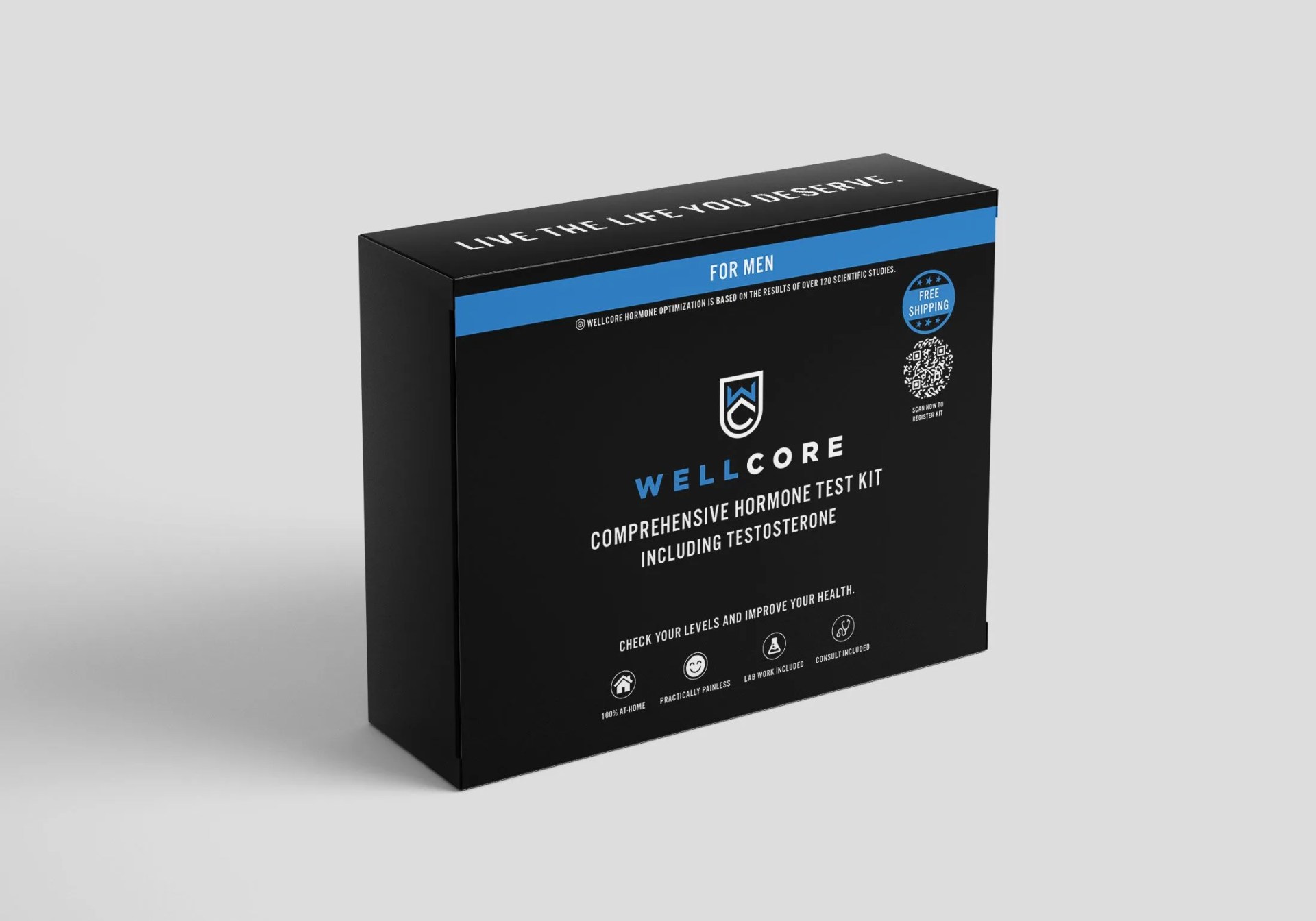 wellcore comprehensive hormone test kit including testosterone
