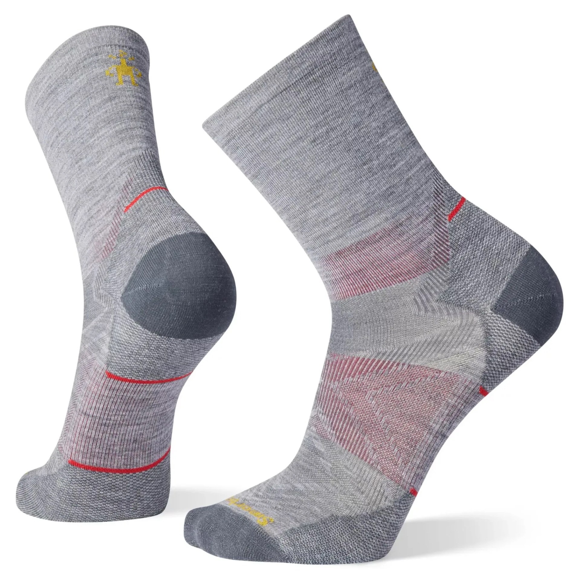 gray and red socks