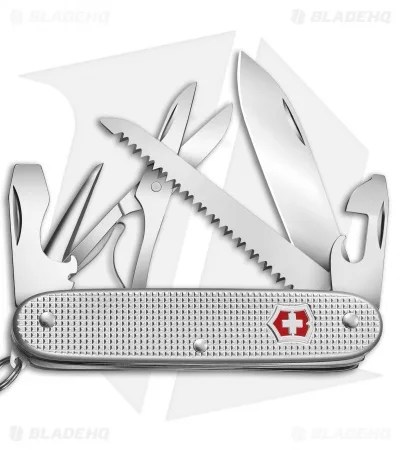 Victorinox Farmer X Swiss Army Knife Silver Alox Aluminum (3.75" Satin)