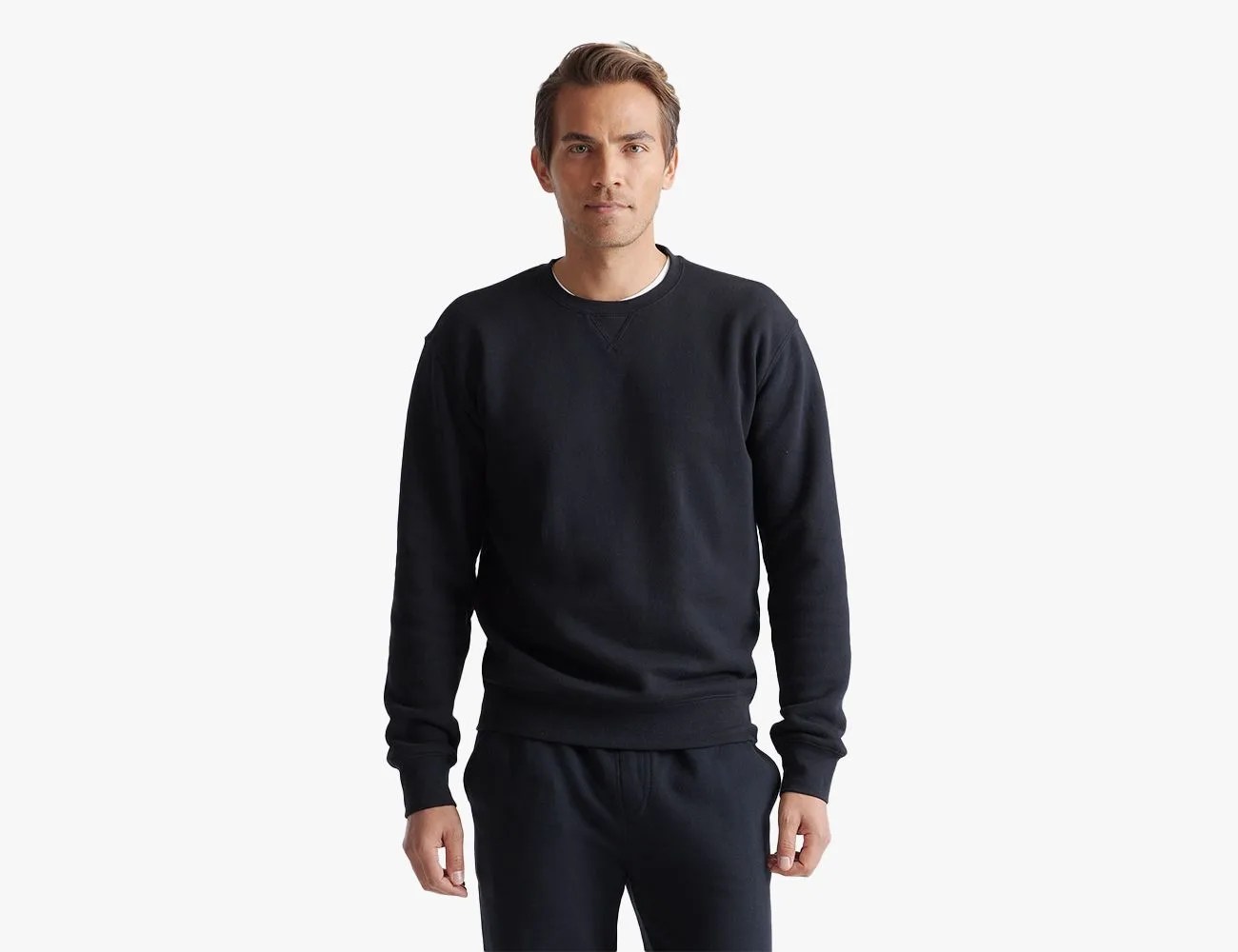 a man wearing a sweatshirt