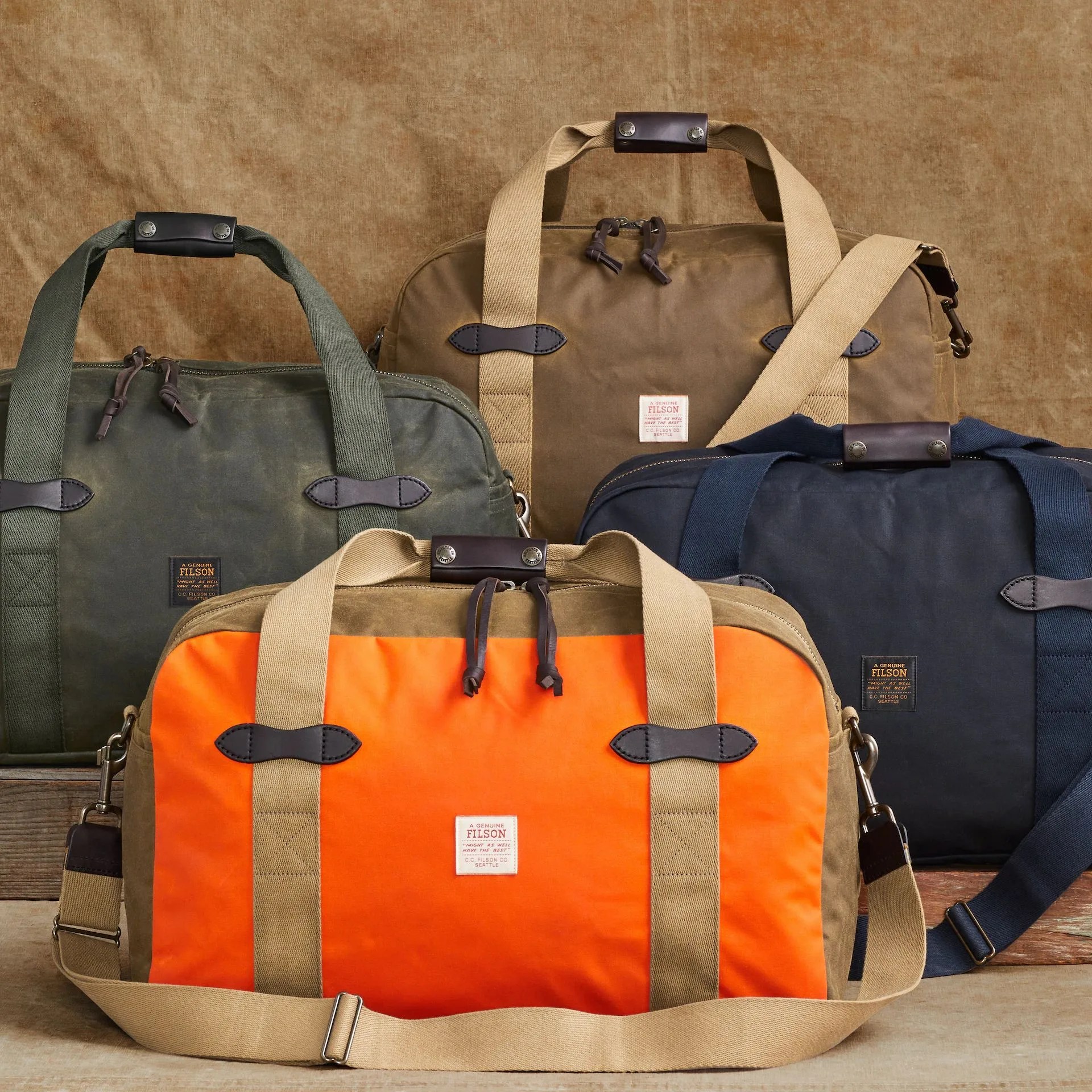 filson tin cloth bags