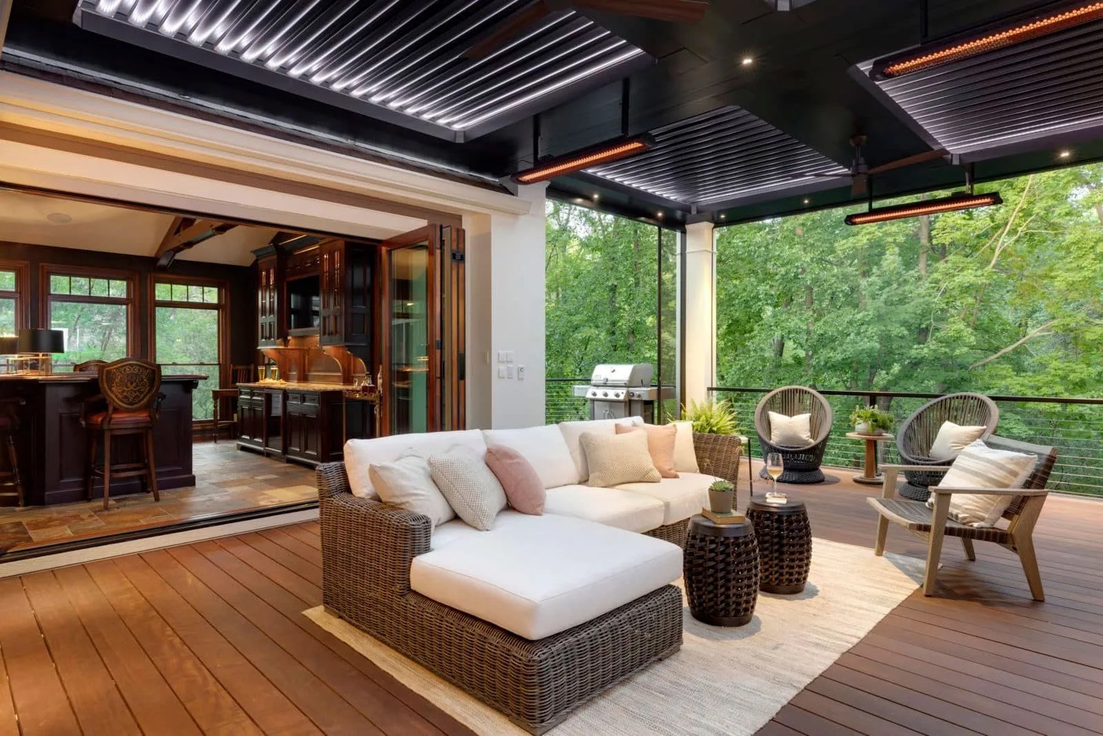 patio heat and shade heaters installed on patio