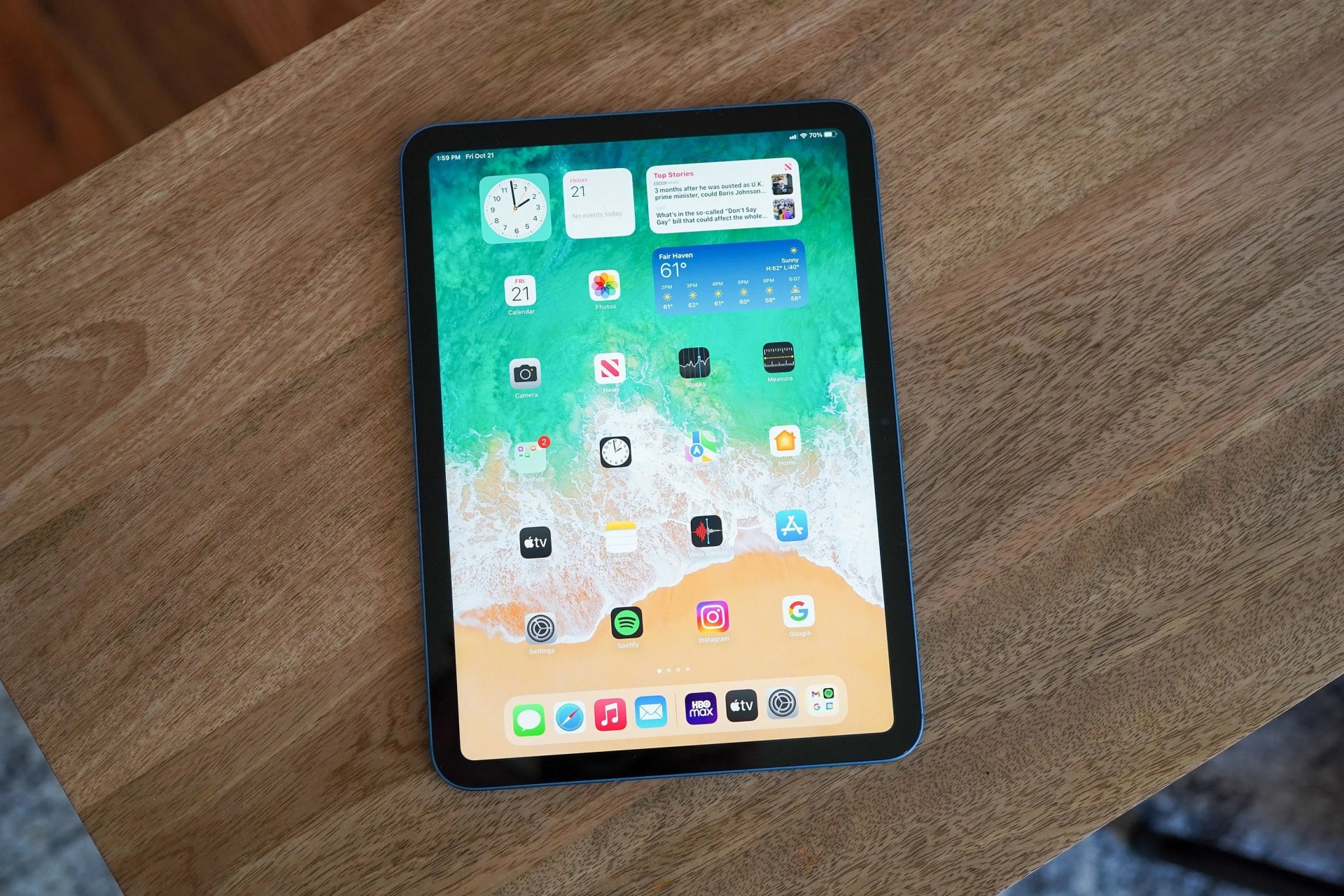 an ipad on a desk