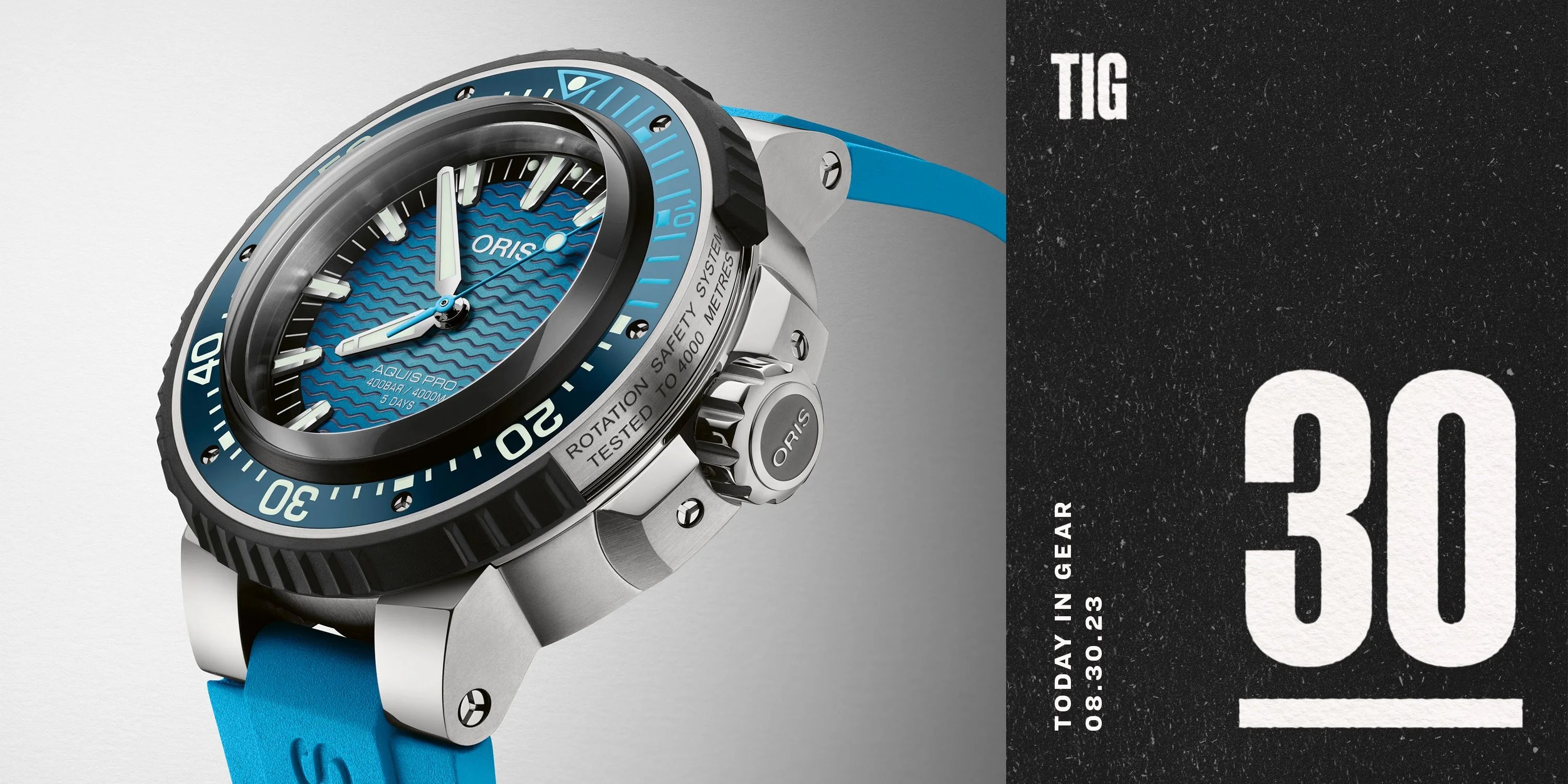 today in gear august 30 2023 oris aquis pro 4000m watch