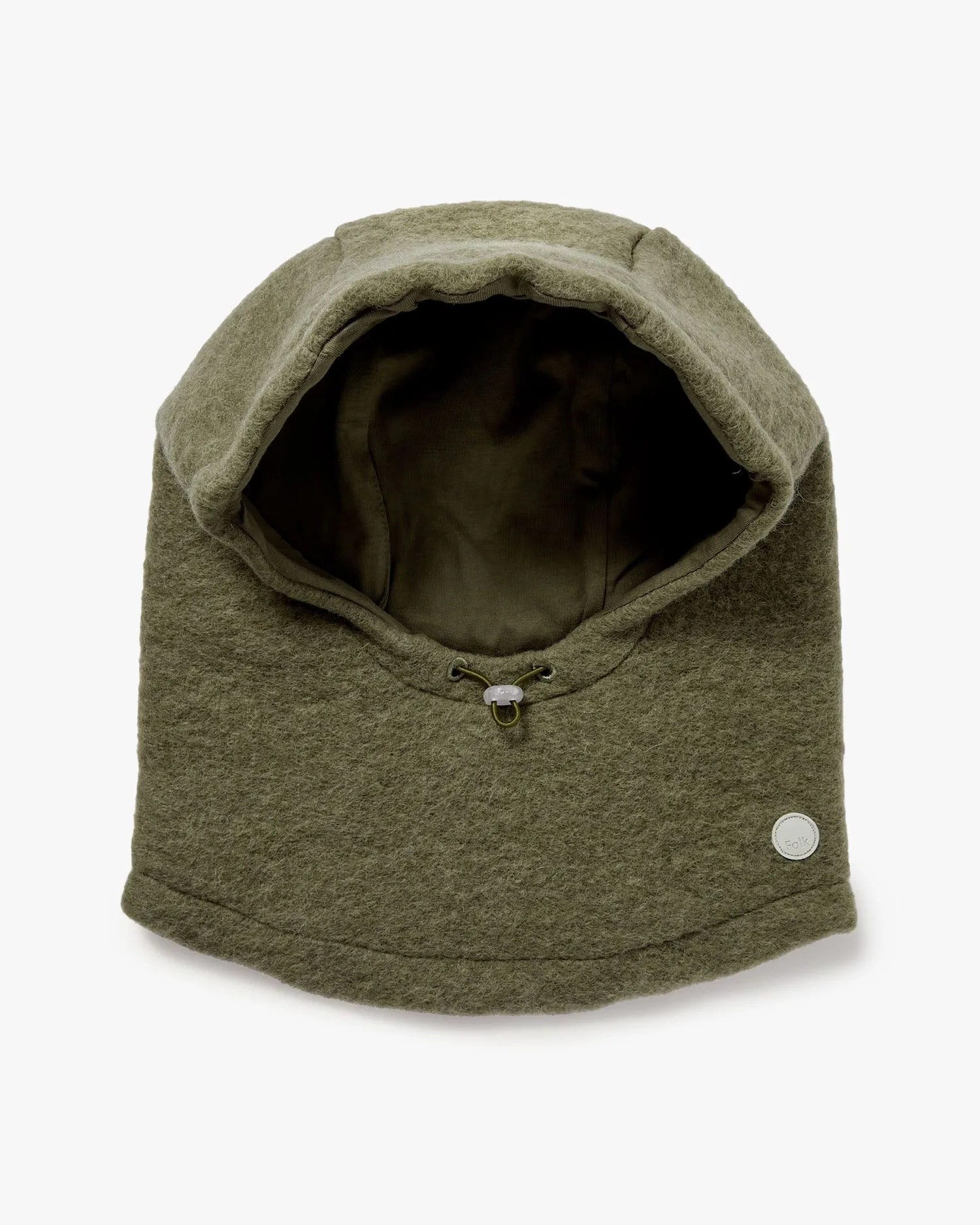 folk ash wool blend fleece hood