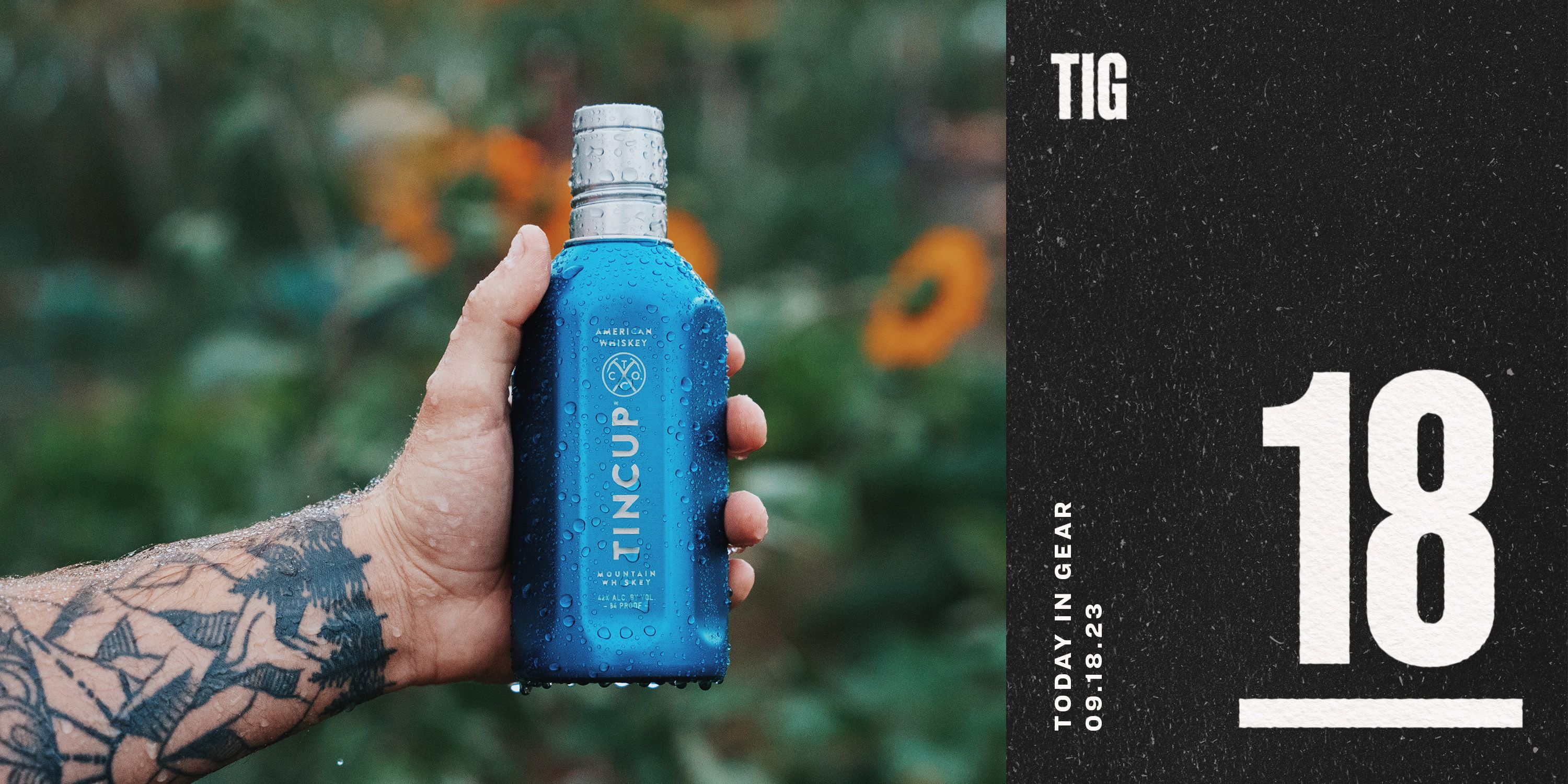 today in gear september 18 2023 man holding tincup whiskey