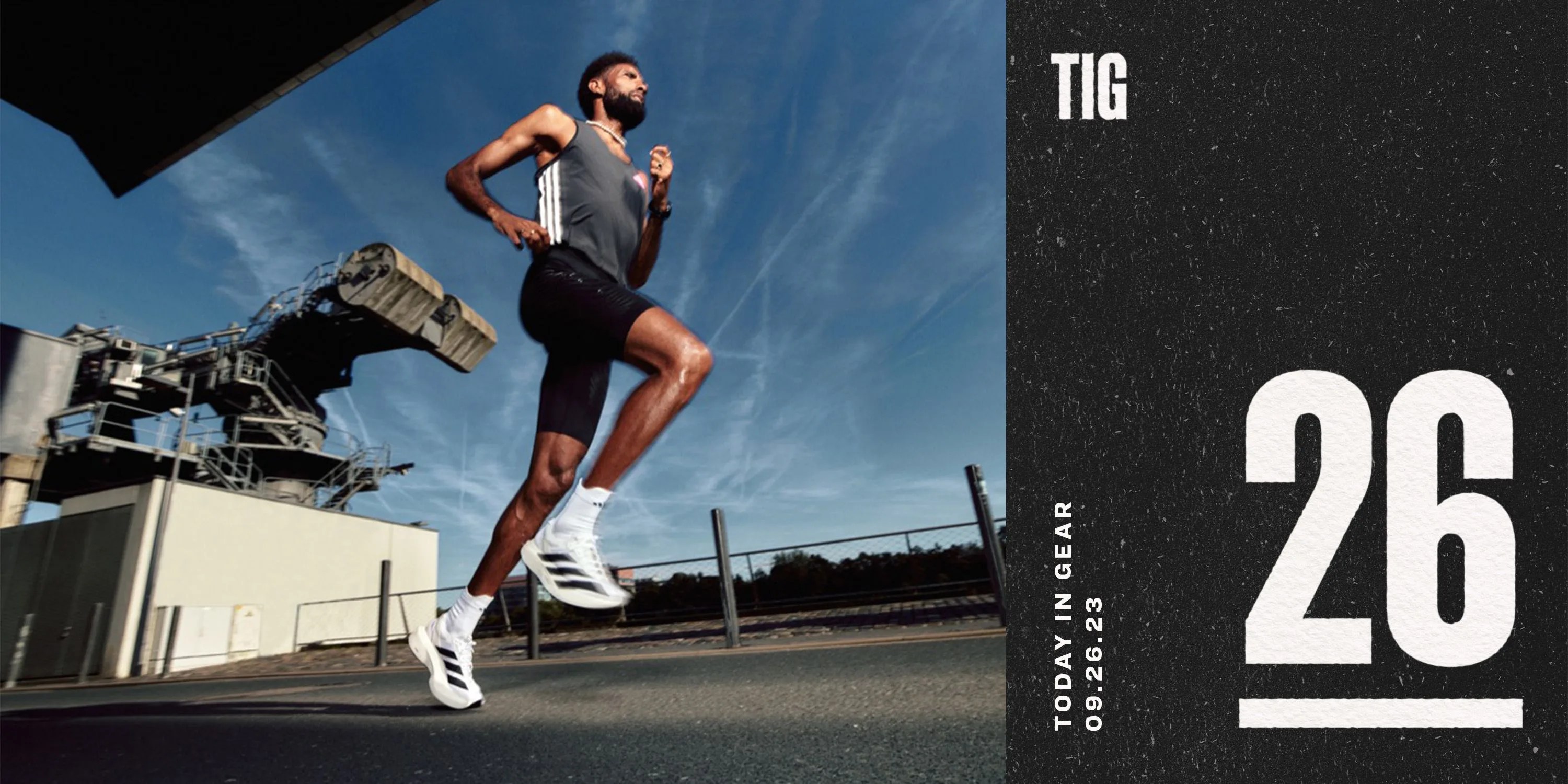 today in gear september 26 2023 man running wearing adidas new adizero collection
