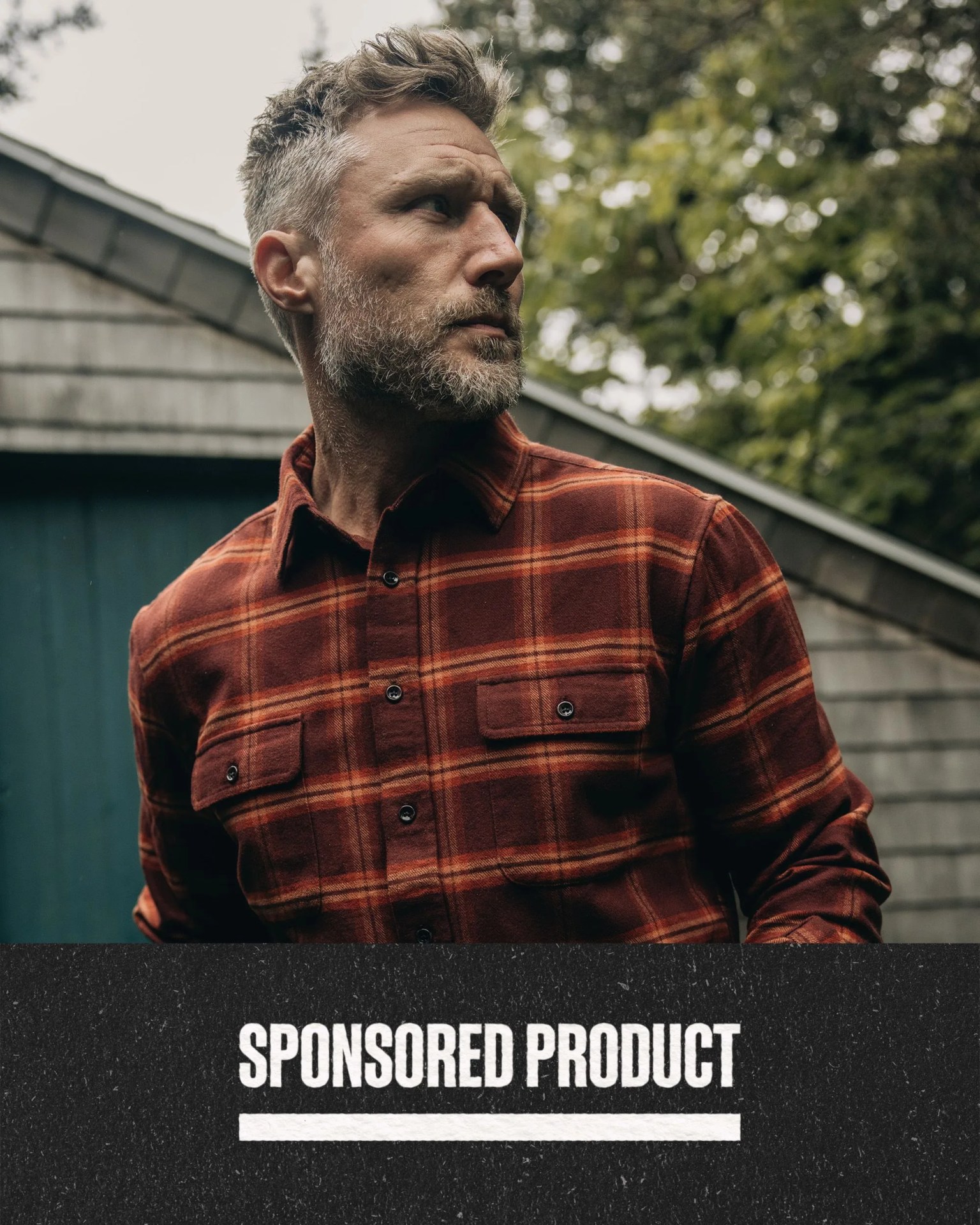 sponsored product man wearing taylor stitch the yosemite shirt