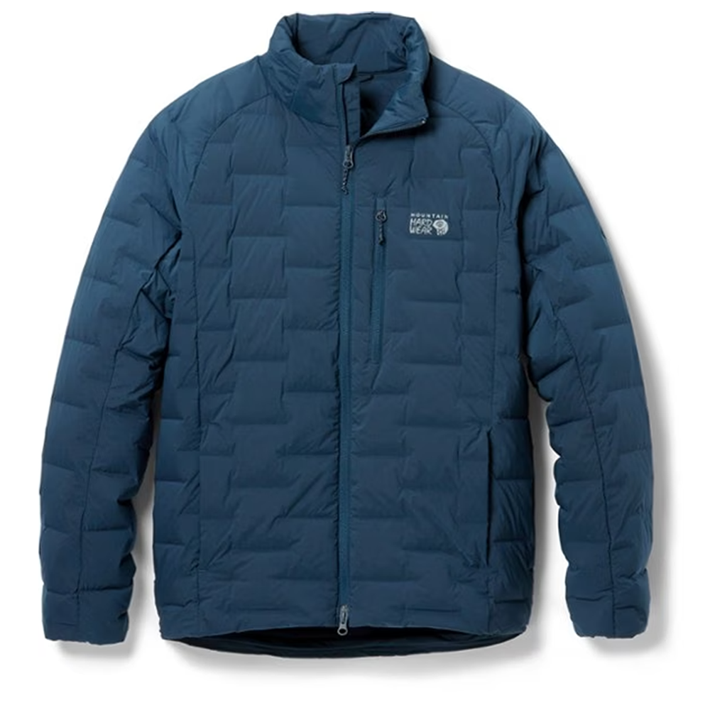 blue down jacket zip up