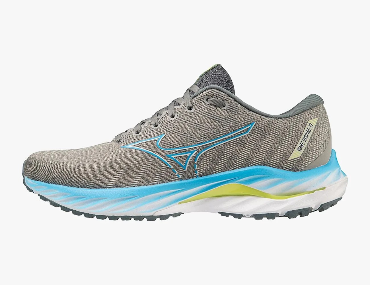 a blue and yellow shoe