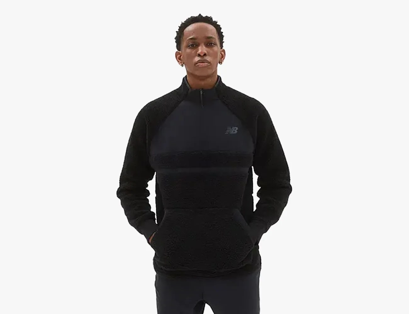 a person wearing a black jacket