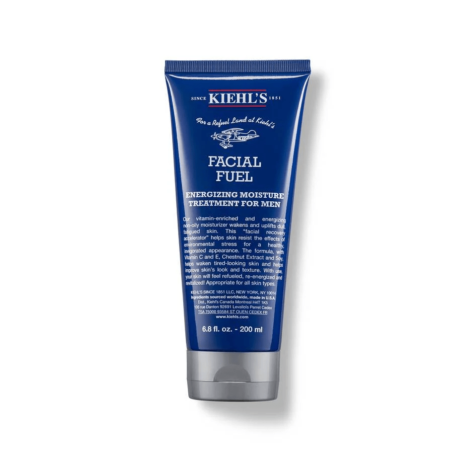 a blue and white tube of moisturizer