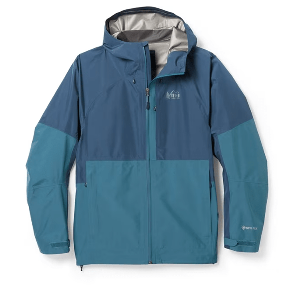 a blue jacket on a white background