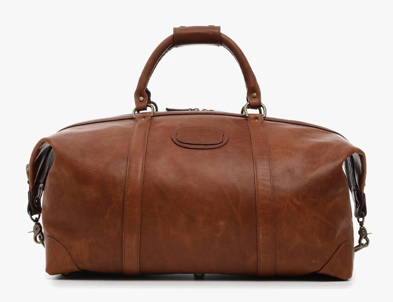 a brown leather handbag