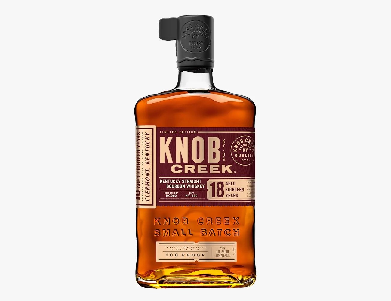 knob creek 18 year old kentucky straight bourbon whiskey