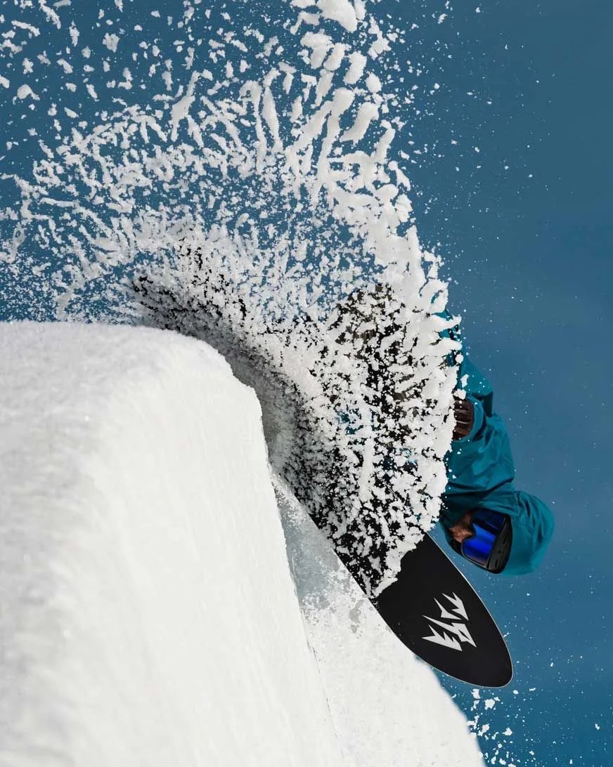 a person snowboarding using re up snowboard