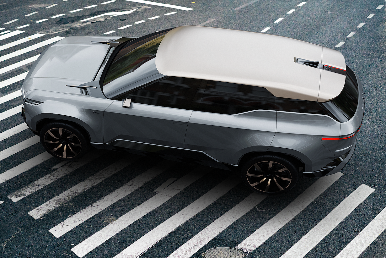 a car parked in a parking lot