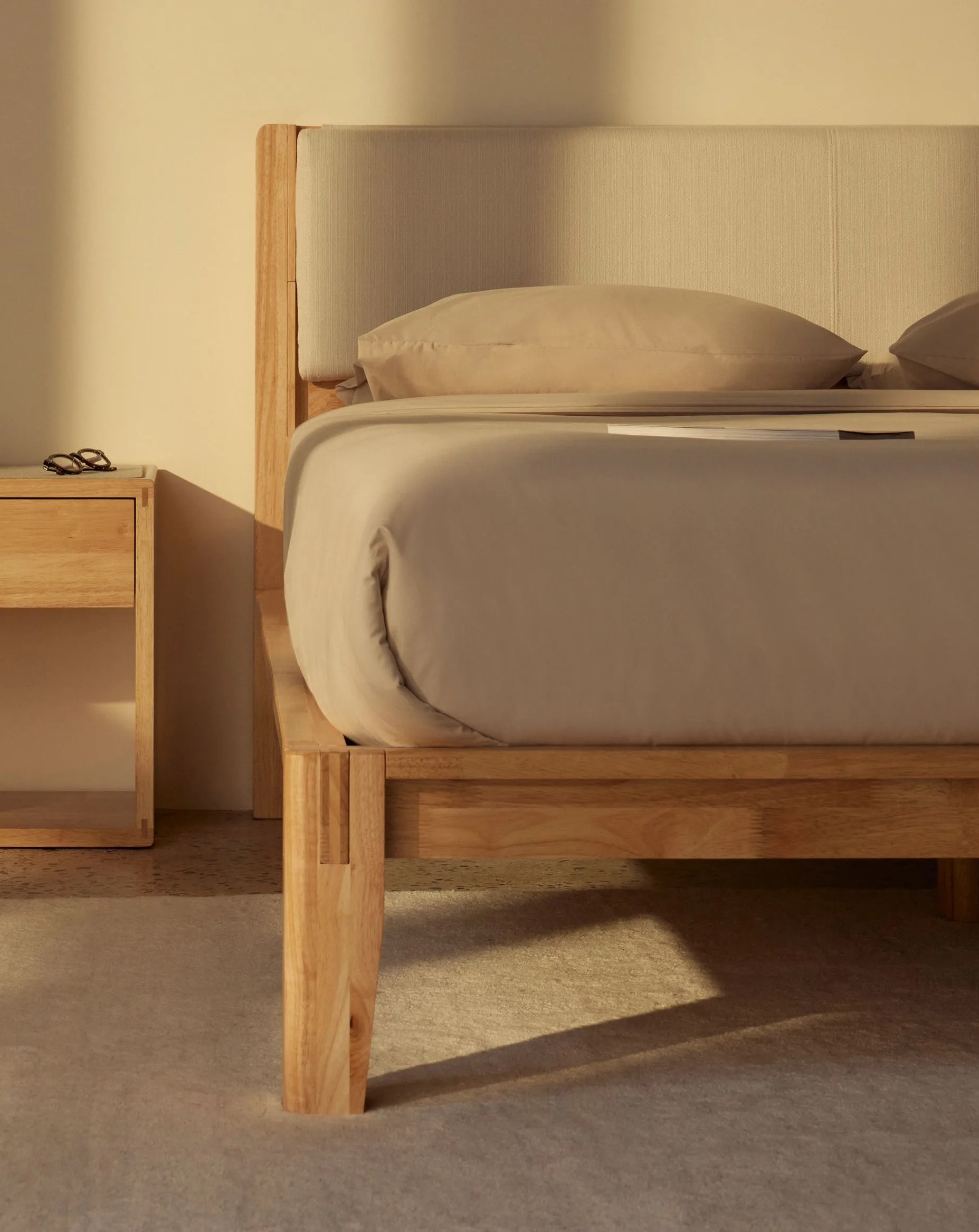 thuma headboard cushion and bed