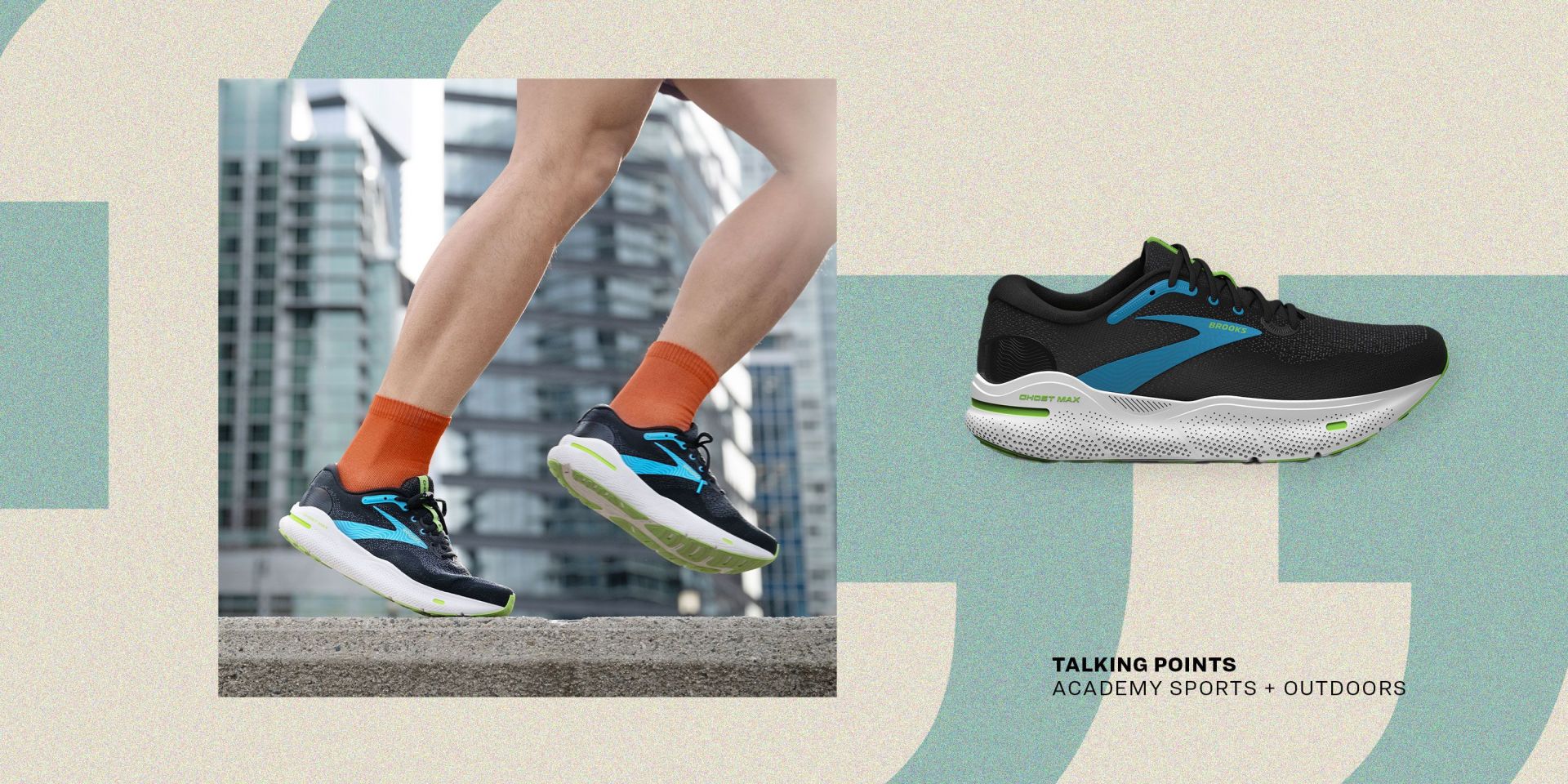 talking points academy sports and outdoors woman wearing brooks ghost max running shoes