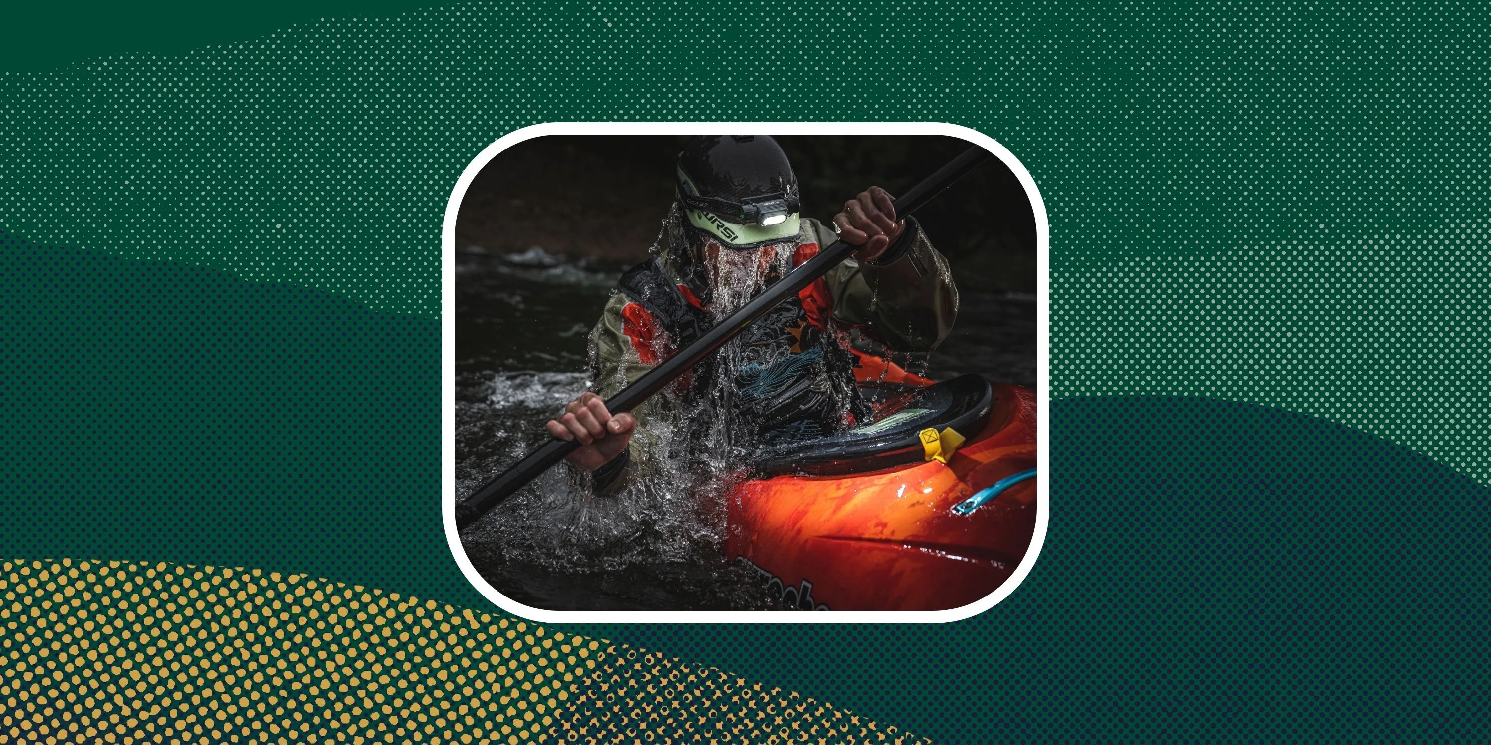 deals of note man paddle boarding at night wearing coast headlamp