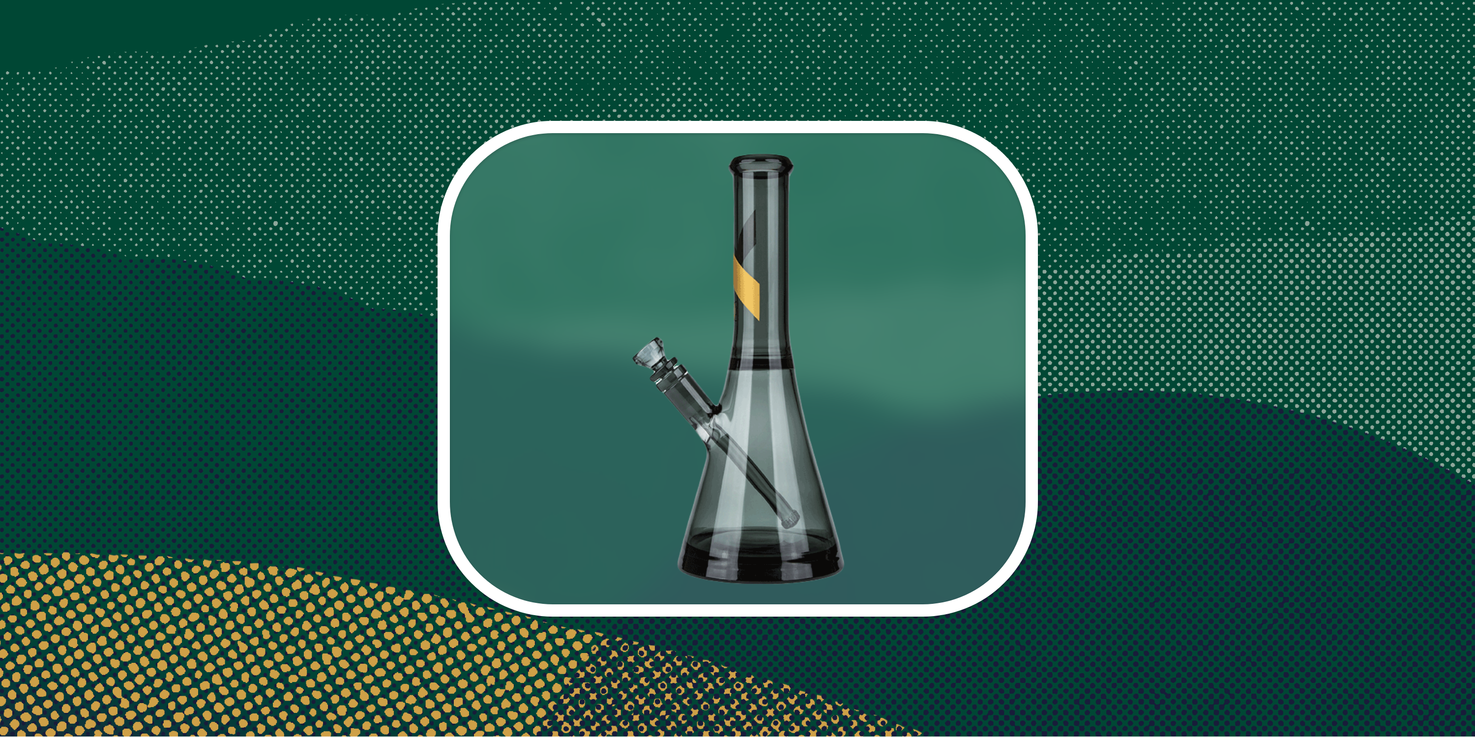 a bong on a green background