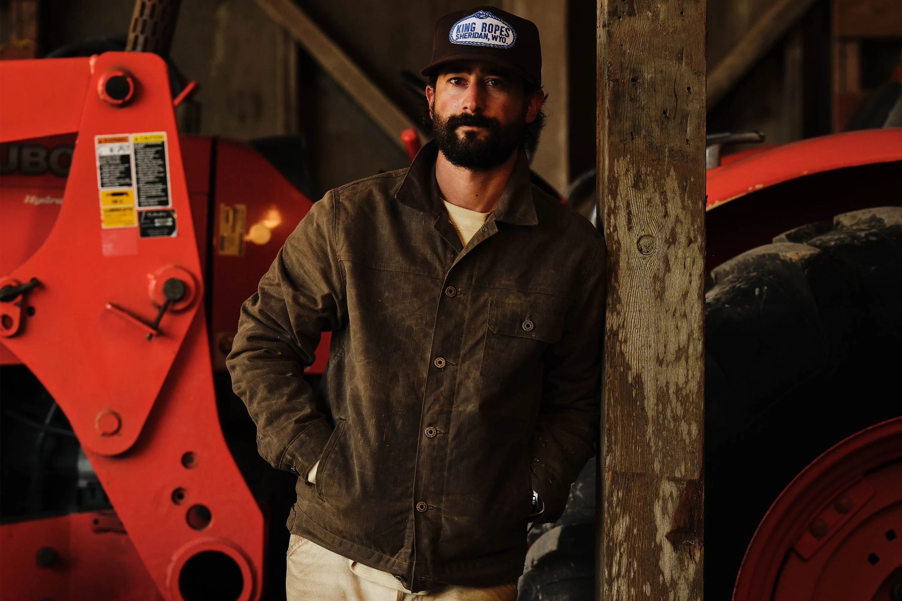 flint and tinder flannel lined waxed ripstop trucker jacket