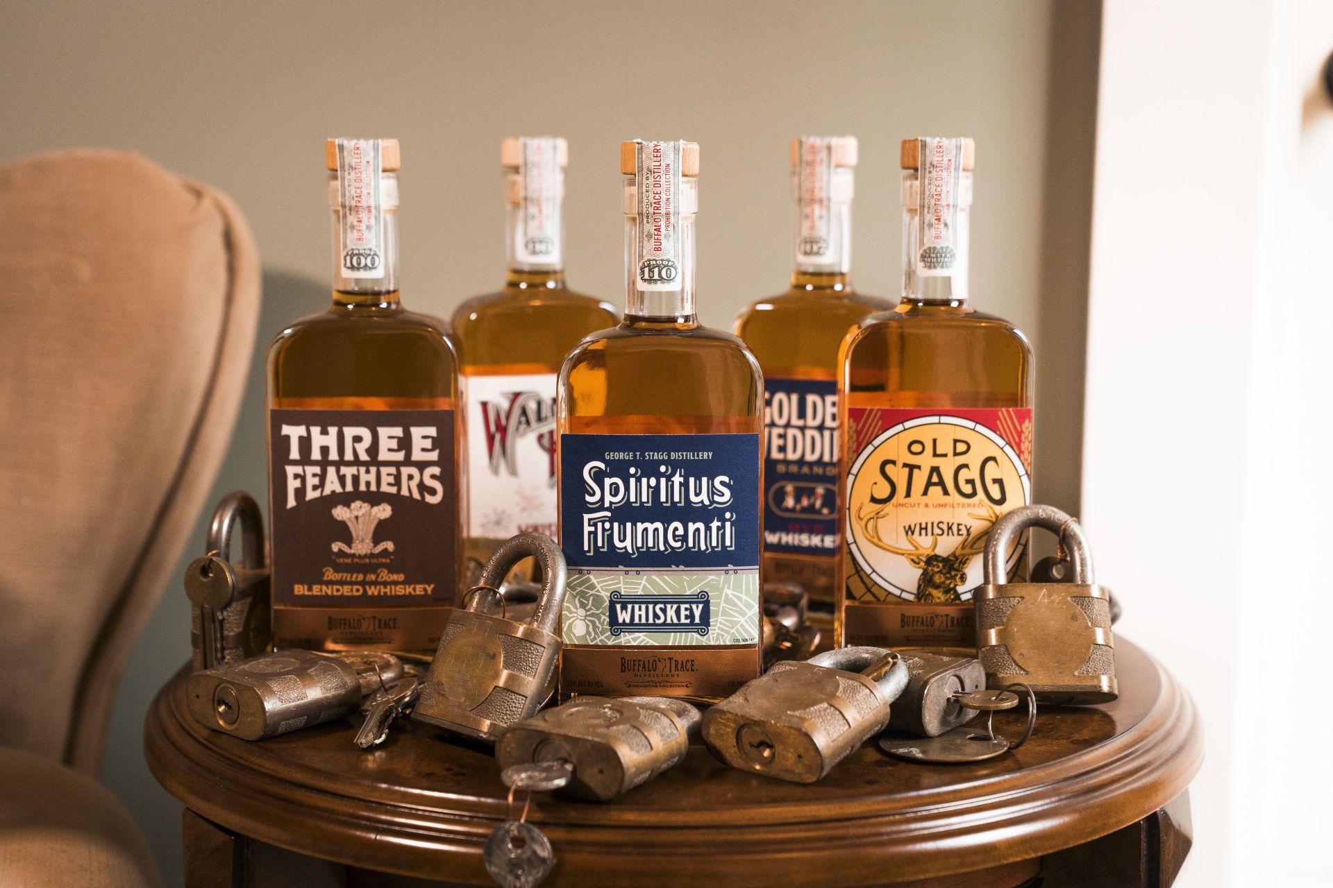 buffalo trace whiskey bottles