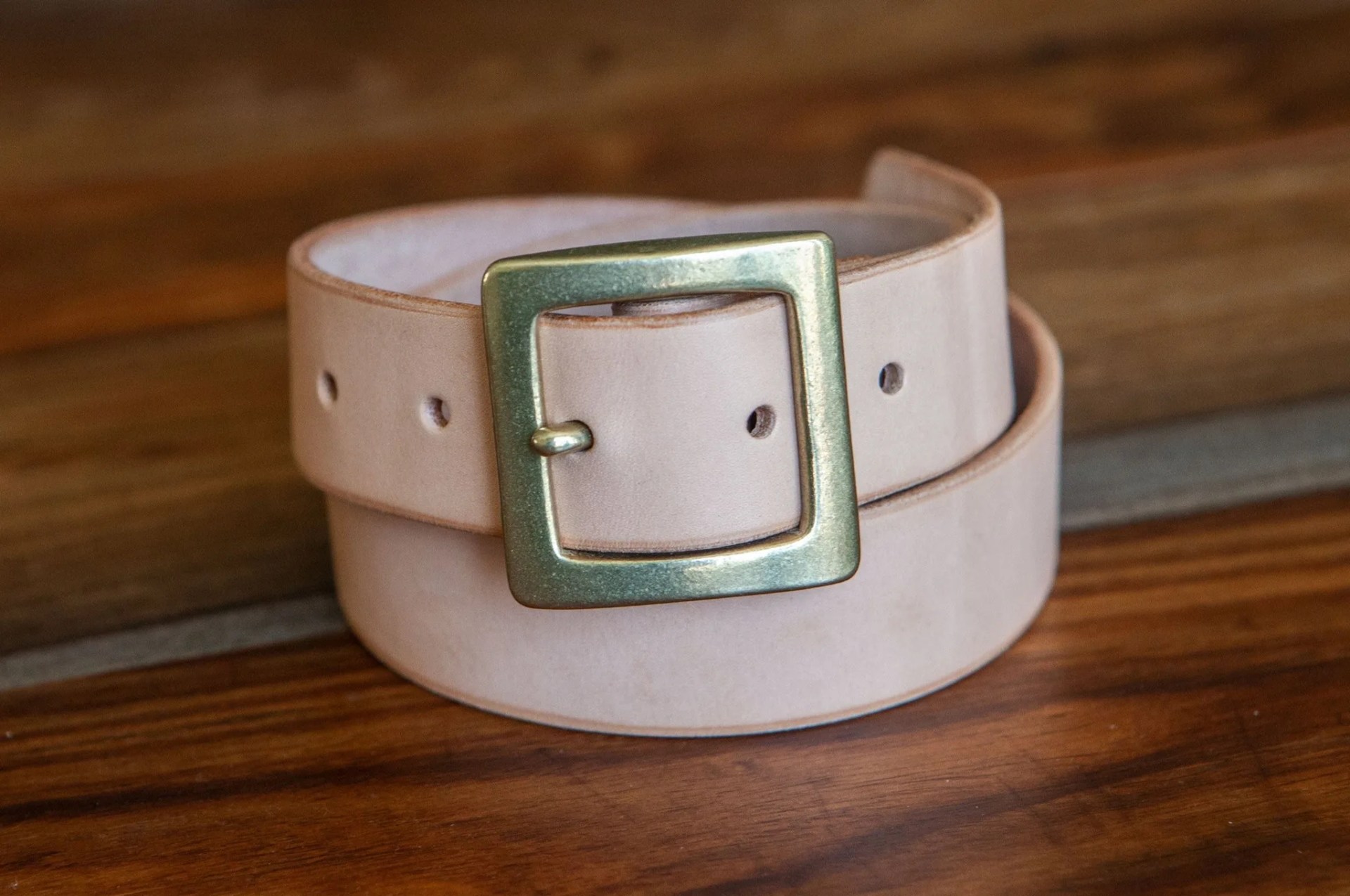 35mm Hermann Oak Natural Vegtan Japanese Garrison Belt