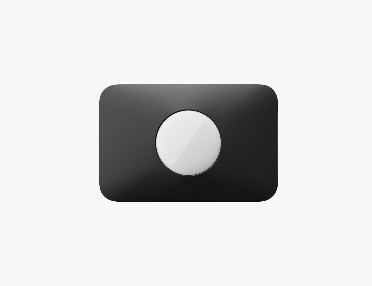 a black card with silver opening for airtag