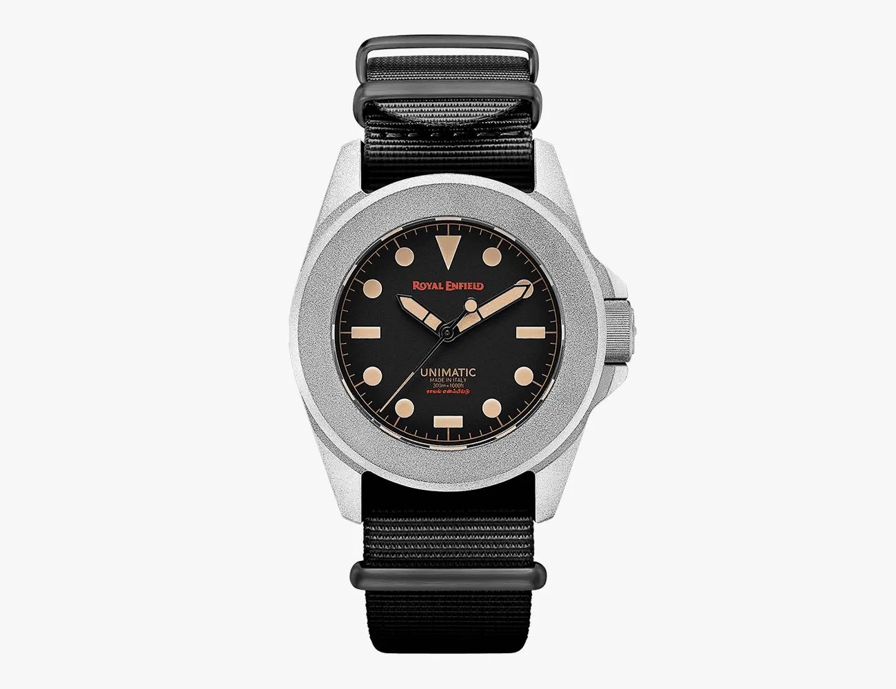 a black and silver watch