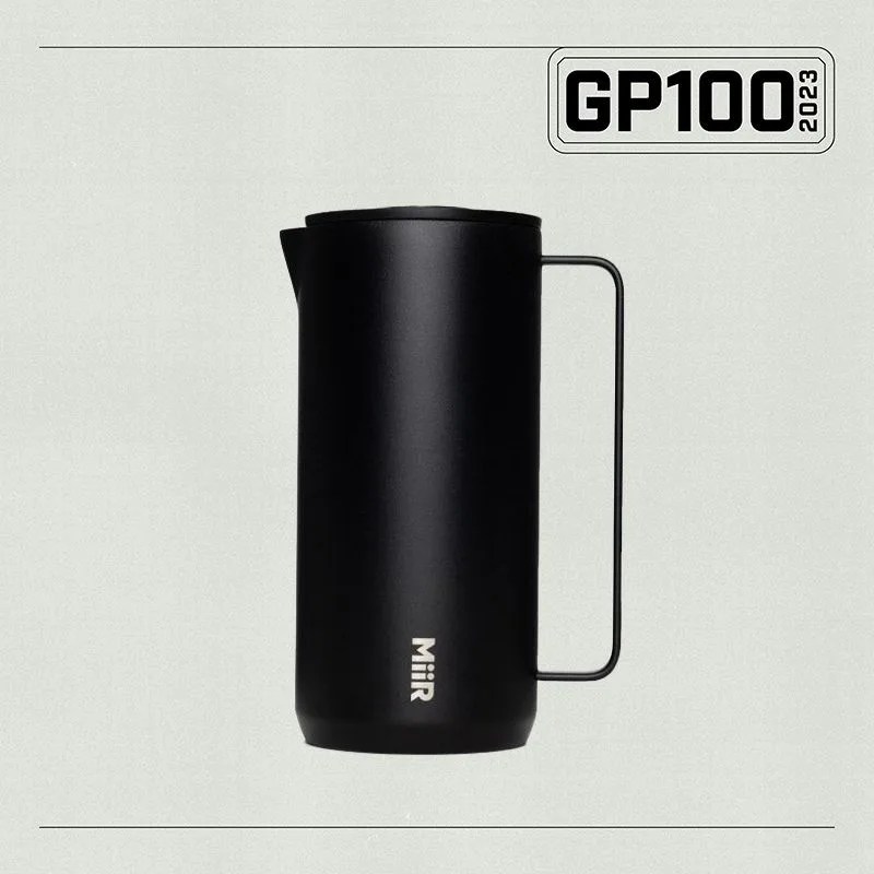 a black french press