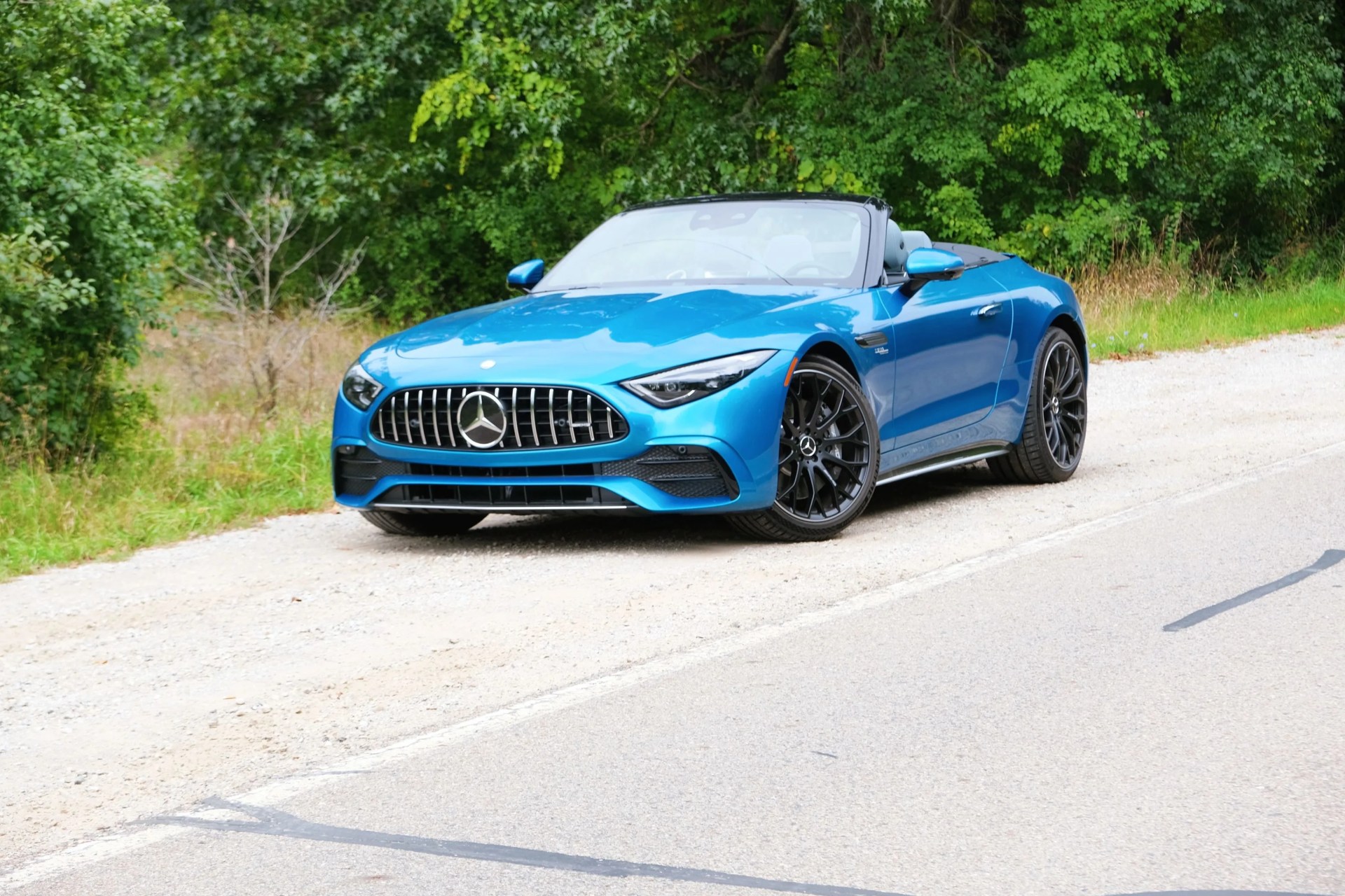 blue mercedes sl43
