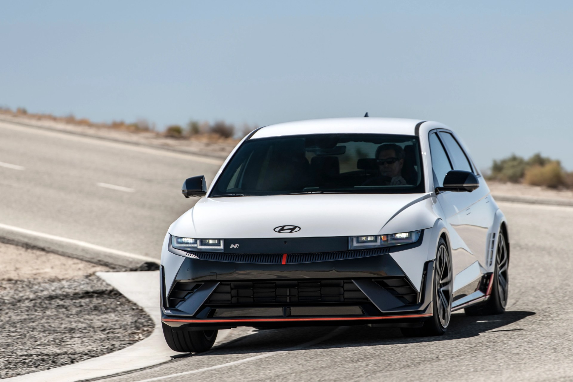 hyundai ioniq 5 n on a race track