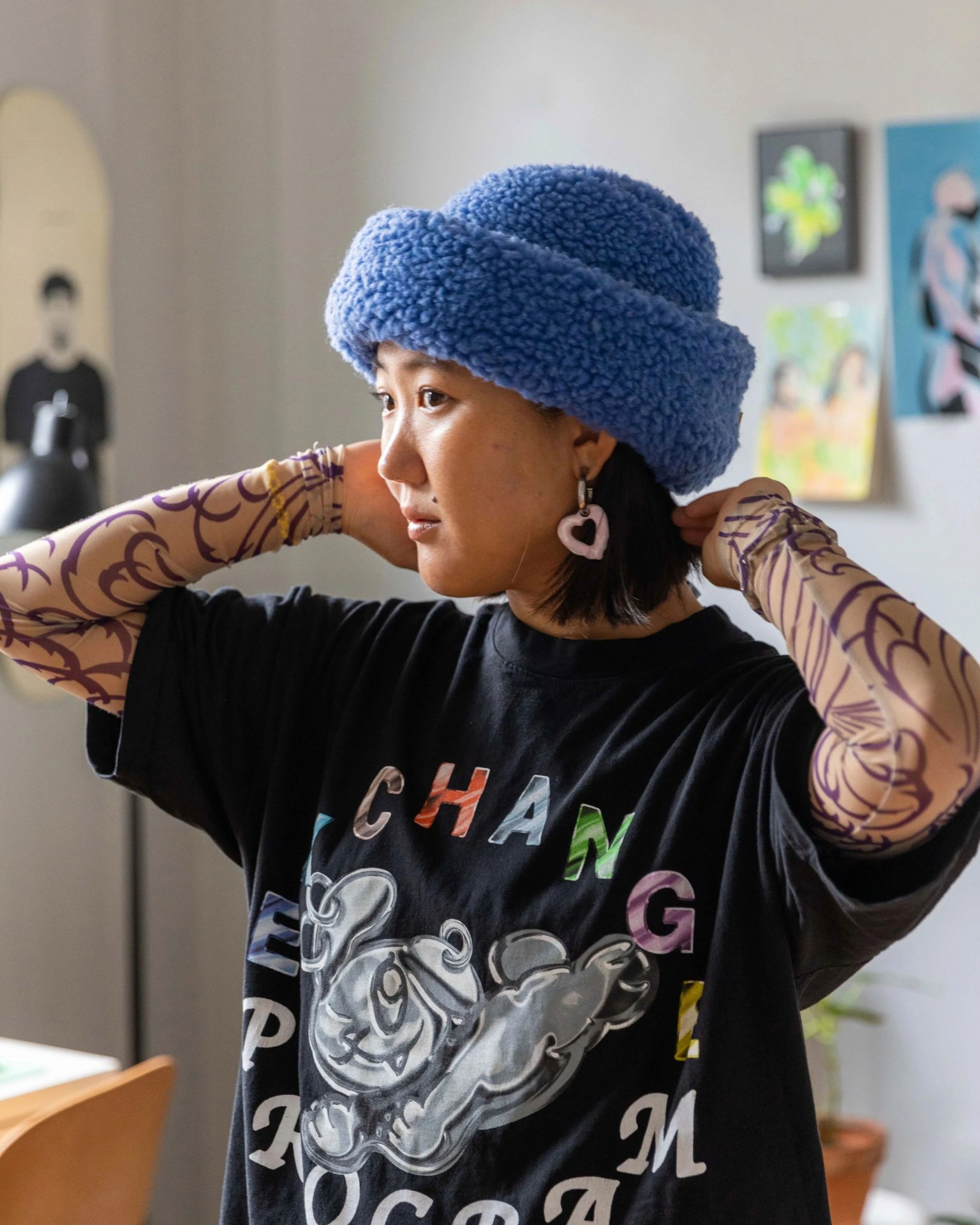 a woman wearing tio lee the fargo hat