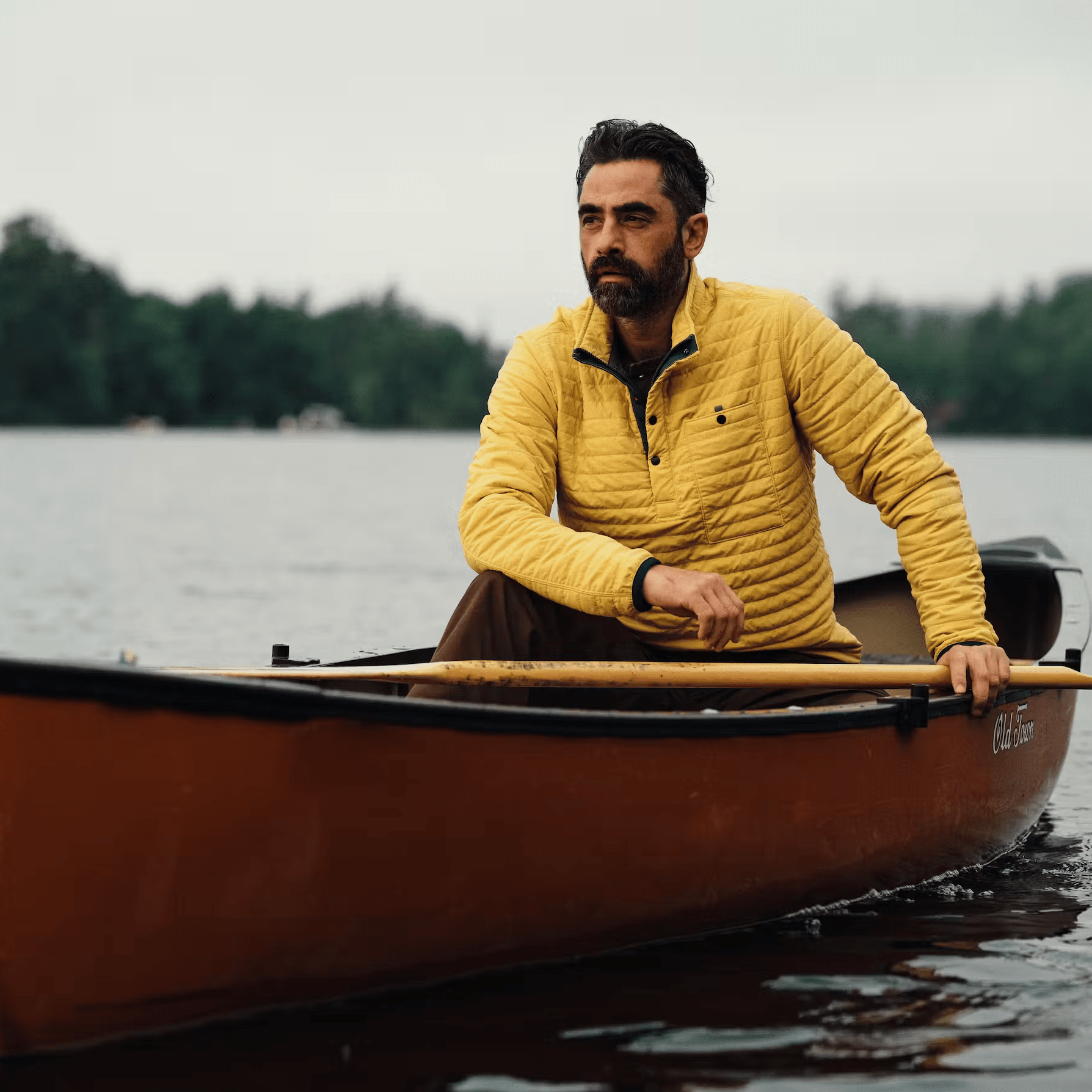 a man in a boat