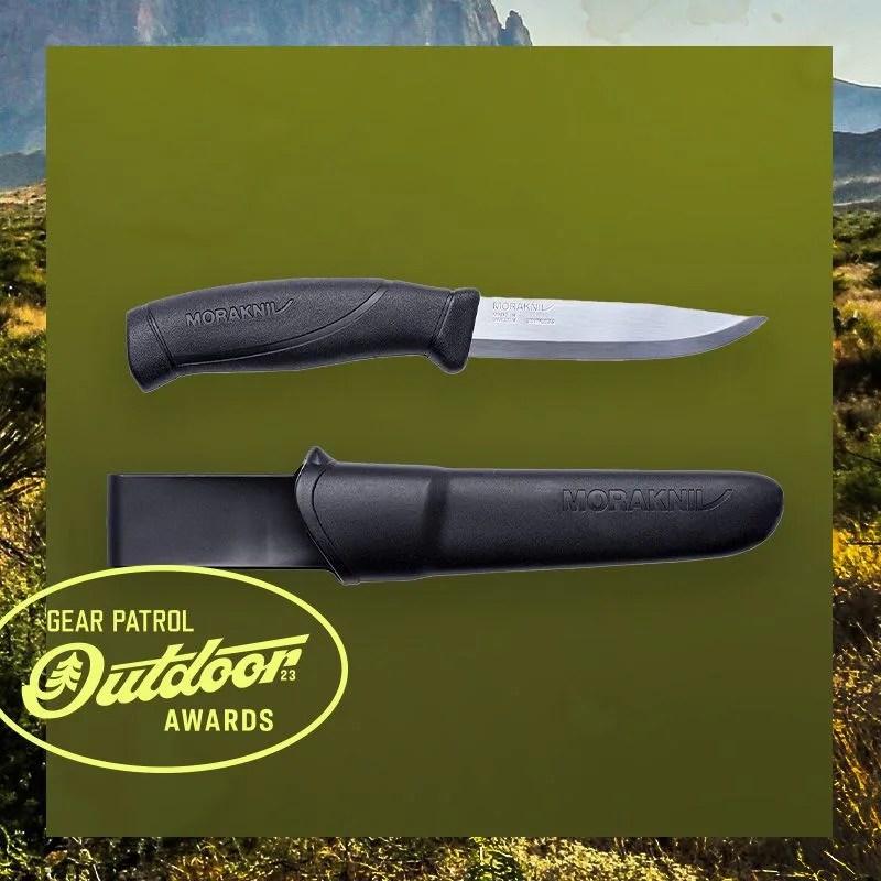 Morakniv Companion Sandvik Stainless Steel Fixed-Blade Knife with Sheath, 4.1 Inch,Black