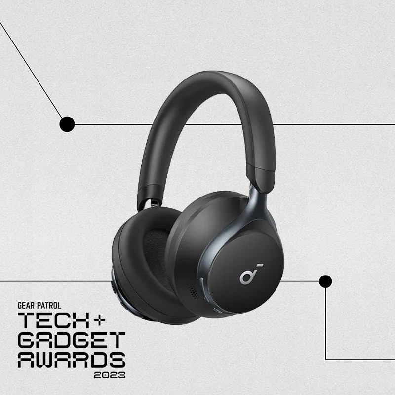 Soundcore by Anker, Space One, Active Noise Cancelling Headphones, 2X Stronger Voice Reduction, 40H ANC Playtime, App Control, LDAC Hi-Res Wireless Audio, Comfortable Fit, Clear Calls, Bluetooth 5.3