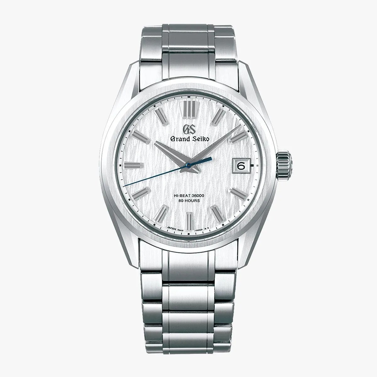 a silver watch with a black face